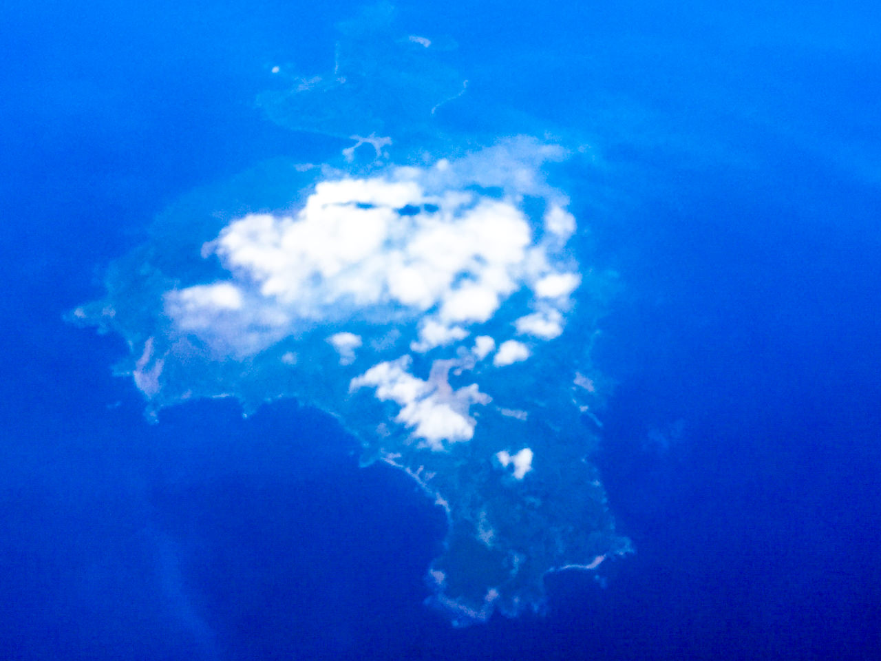 飛行機から見る屋久島